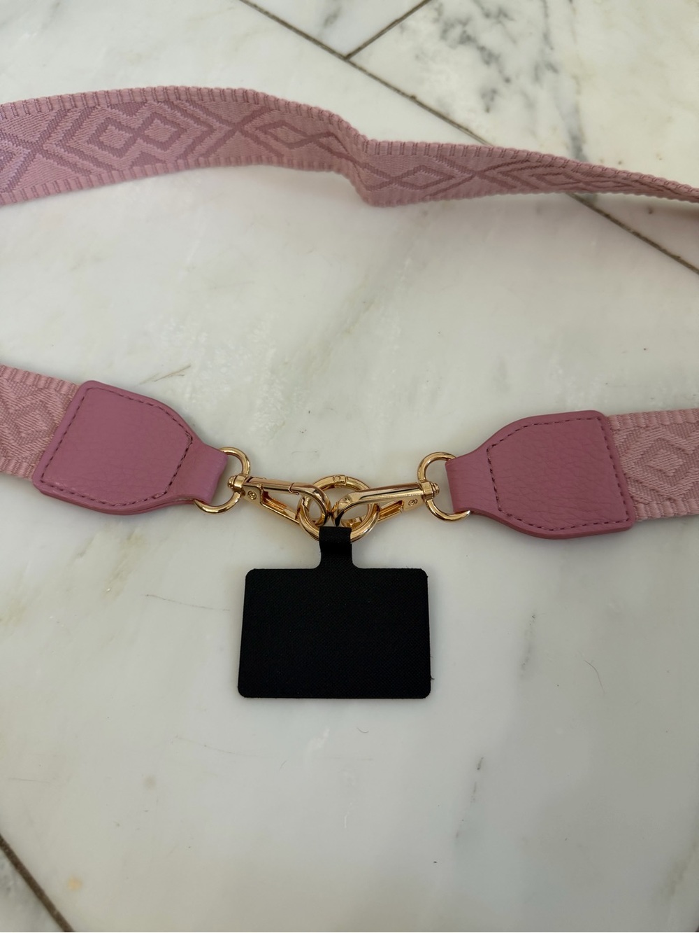 Save The Girls rose pink wallet and cell phone travel minimalist crossbody strap - Picture 5 of 5